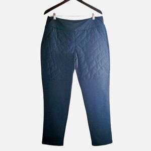 Adidas Womens Pants Black L Noir Pants Quilted Detail New